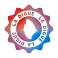 La Digue low poly logo.