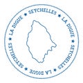 La Digue map sticker.