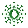 La Digue Reopening Stamp.