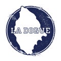 La Digue vector map.