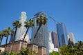 LA Downtown Los Angeles Pershing Square palm tress Royalty Free Stock Photo