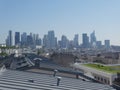 La DÃÂ©fense business district with zinc roofs at the front Royalty Free Stock Photo