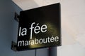 La fee maraboutee logo text and sign brand on facade boutique clothing store girls