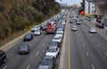 LA Fire Engine Plow Through Heavy Traffic and Retrograde