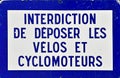 La Flotte, France - september 27 2016 : forbidden sign