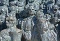 `La Foule`  The Crowd statue by Raymond Mason in Tuileries Gardens Paris Royalty Free Stock Photo