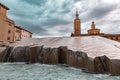 La Fuente del Hispanidad, the Spanish Fountain at Plaza del Pilar in Zaragoza, Spain