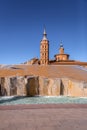 La Fuente del Hispanidad, the Spanish Fountain at Plaza del Pilar in Zaragoza, Spain Royalty Free Stock Photo