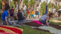 La Garriga town flower carpet corpus christi feast