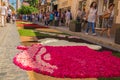 La Garriga town flower carpet corpus christi feast