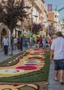 La Garriga town flower carpet corpus christi feast