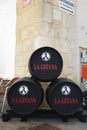 La Gitana sherry barrels, Sanlucar de Barrameda. Royalty Free Stock Photo