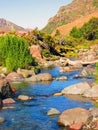 `La gloria river` Andes mountains in Achibueno Valley, Linares, Maule, Chile Royalty Free Stock Photo