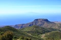 La Gomera landscape, The tableland La Fortaleza, Canary islands, Spain, El Hierro in background