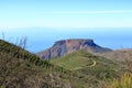 La Gomera landscape, The tableland La Fortaleza, Canary islands, Spain, El Hierro in background