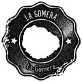 La Gomera map vintage stamp.