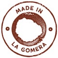 La Gomera map vintage stamp.