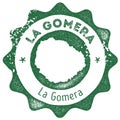 La Gomera map vintage stamp.