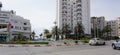 La Goulette, Tunisia - May 25, 2023: The tipical street with house and trees at La Goulette