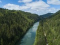 La Grande Reservoir Forest Road Aerial View