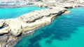 Aerial view of the ancien village of La Illeta dels Banyets, in the Spanish Mediterranean coast of Campello, Alicante.