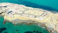 Aerial view of the ancien village of La Illeta dels Banyets, in the Spanish Mediterranean coast of Campello, Alicante.