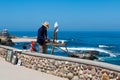 Artist Painting at La Jolla Shores Park Royalty Free Stock Photo