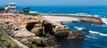 Horizontal Image of La Jolla Children`s Pool Royalty Free Stock Photo