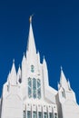 Eastern Spire of Ornate White San Diego LDS Temple Royalty Free Stock Photo