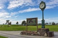 LA JOLLA, CALIFORNIA, USA - NOVEMBER 6, 2017: The South Course sign and map beside the Rolex clock on the first tee of Torrey Pine