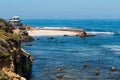 La Jolla Children`s Pool with New Lifeguard Tower Royalty Free Stock Photo