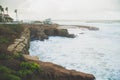 La Jolla Cove with a beach surrounded by cliffs in La Jolla, San Diego, California Royalty Free Stock Photo