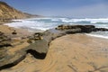 La Jolla San Diego Beach Torrey Pines Preserve Eroded Sandstone Cliffs Pacific Ocean Coastline Royalty Free Stock Photo