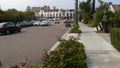 La Jolla, San Diego, CA USA -24 JAN 2020: Cars and buildings, downtown city street of californian coastal tourist resort.