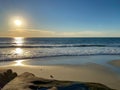 La Jolla shores and beach before sunset twilight in La Jolla San Diego Royalty Free Stock Photo