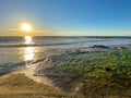 La Jolla shores and beach before sunset twilight in La Jolla San Diego Royalty Free Stock Photo