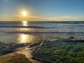 La Jolla shores and beach before sunset twilight in La Jolla San Diego Royalty Free Stock Photo