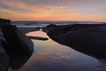 La Jolla Tidepools during Sunset Royalty Free Stock Photo