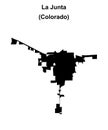 La Junta outline map Royalty Free Stock Photo