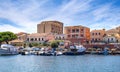 La Maddalena, Sardinia, Italy - Panoramic view of La Maddalena port - Porto di Cala Gavetta - and marina quarter at the Tyrrhenian