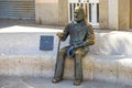 La Maddalena, Sardinia, Italy - Statue of Giuseppe Garibaldi at Piazza Garibaldi square in old town quarter of town of La