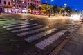 La Maddalena seafront by night