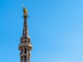 La Madonnina figure on top of Milan Cathedral Royalty Free Stock Photo