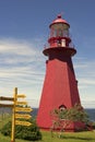 La Martre de GaspÃÂ© Lighthouse in Quebec Royalty Free Stock Photo
