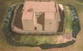 La Mata archeological site. Impresive protohistoric building placed in Campanario, Extremadura, Spain