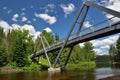 La Mauricie National Canada Park famous pedestrian bridge over Wapizagonke lake