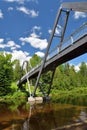 La Mauricie National Park famous pedestrian bridge over Wapizagonke lake