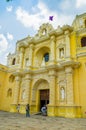 La merced church in antigua city in guatemala