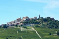 La Morra town in Piedmont, Langhe hills in Italy in summer