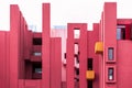 La Muralla Roja building by modern Spanish architect Ricardo Bofill, Calp, Spain